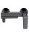 FLERY bateria wannowa/prysznicowa ścienna z obrotową wylewką, gun metal FY010GM z bliska