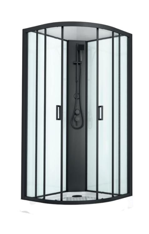 BALATON 1 Kabina prysznicowa wolnostojąca czterościenna półokrągła 90x90x203 SANOTECHNIK PS10B
