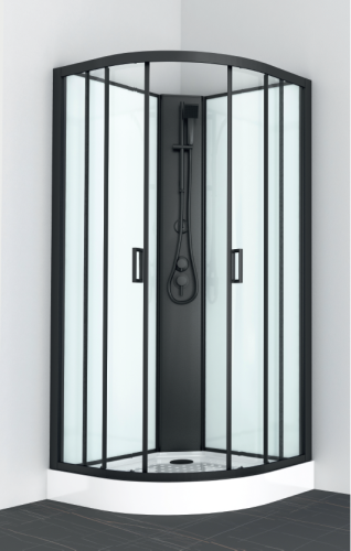BALATON 1 Kabina prysznicowa wolnostojąca czterościenna półokrągła 90x90x203 SANOTECHNIK PS10B