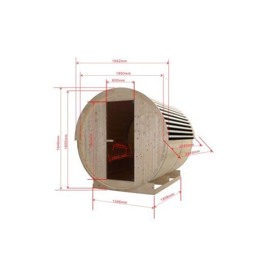 NYBORG L Przestronna sauna zewnętrzna dla maks. 6 osób F80220