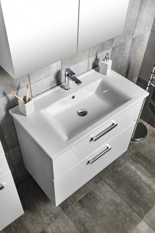 ZUNO 85 umywalka meblowa 85x45 cm, biała 9085 z góry