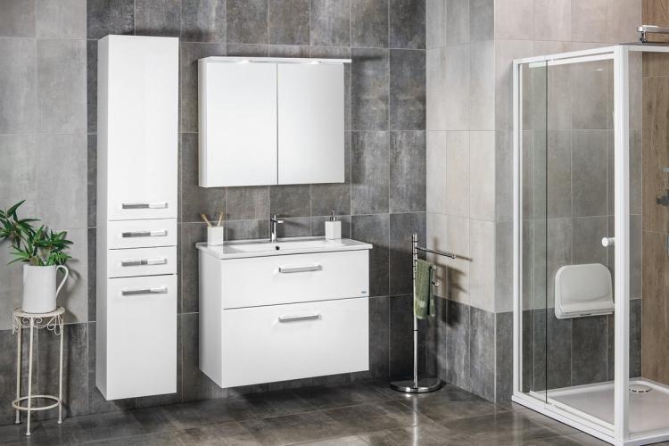 ZUNO 85 umywalka meblowa 85x45 cm, biała 9085 aranżacja