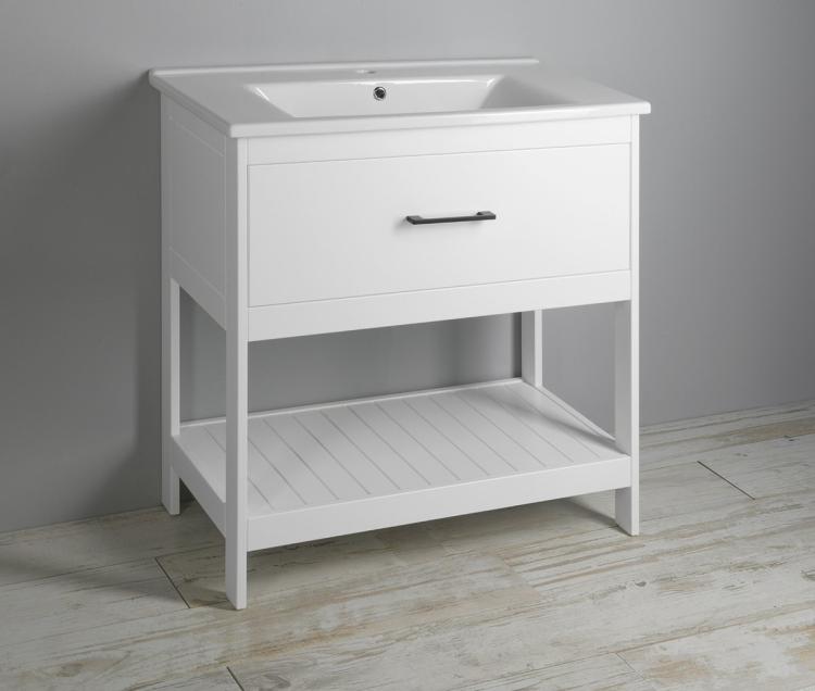 ZUNO 85 umywalka meblowa 85x45 cm, biała 9085 na szafce
