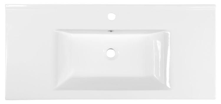 ZUNO 100 umywalka meblowa 100x45 cm, biała 9100 z góry