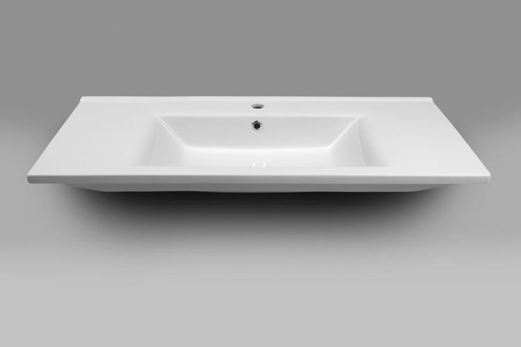 ZUNO 100 umywalka meblowa 100x45 cm, biała 9100 front