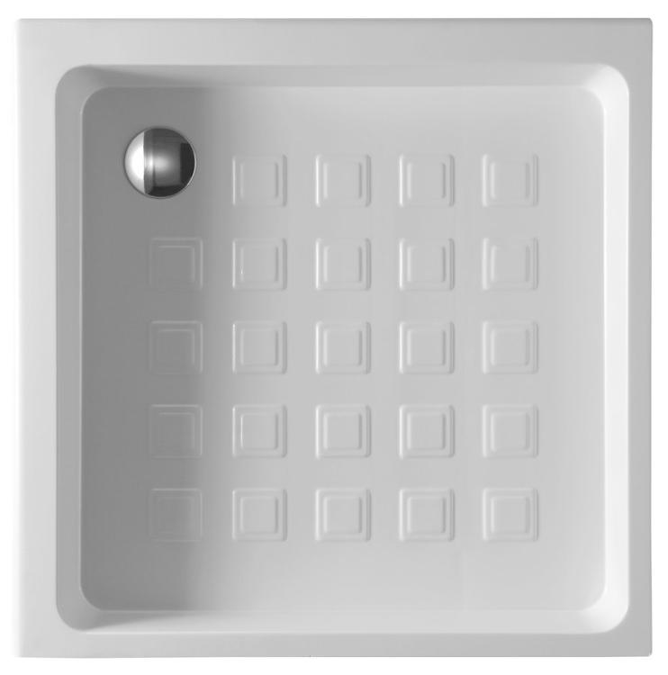 RETRO brodzik prysznicowy ceramiczny, kwadrat 100x100x20cm, biały 134001