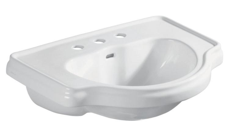 RETRO umywalka ceramiczna 62x45,5cm, wpuszczana w blat, 3 otwory na baterię, biały 103001-3