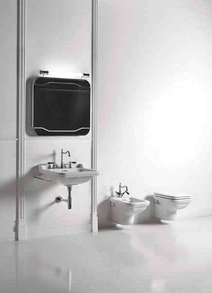 WALDORF umywalka ceramiczna 60x55cm, z 3 otworami na baterię, biała 4140K1-3