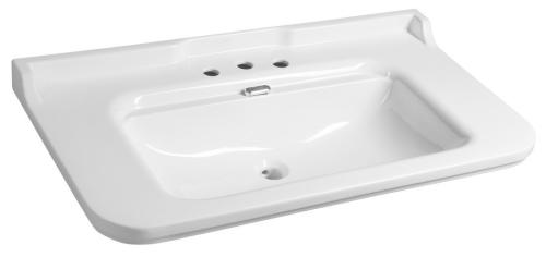 WALDORF umywalka ceramiczna 100x55cm, z 3 otworami na baterię, biała 4142K1-3