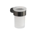 PIRENEI kubek, szkło mleczne, gun metal PI1081