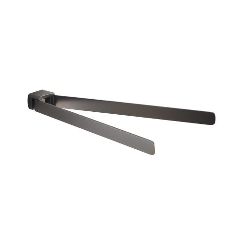 PIRENEI obrotowy wieszak na ręczniki podwójny 350 mm, gun metal PI2381