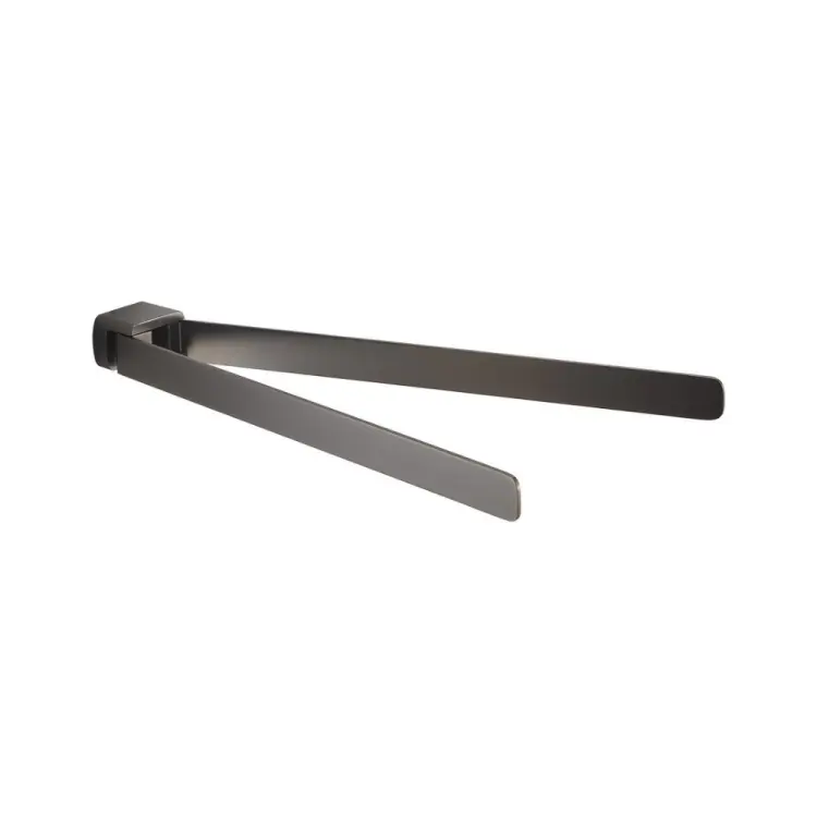 PIRENEI obrotowy wieszak na ręczniki podwójny 350 mm, gun metal PI2381