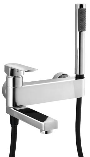 MIXONA bateria wannowa ścienna, słuchawka prysznicowa, obrotowa wylewka, chrom MG110
