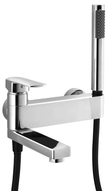 MIXONA bateria wannowa ścienna, słuchawka prysznicowa, obrotowa wylewka, chrom MG110