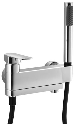 MIXONA bateria wannowa ścienna, słuchawka prysznicowa, obrotowa wylewka, chrom MG110
