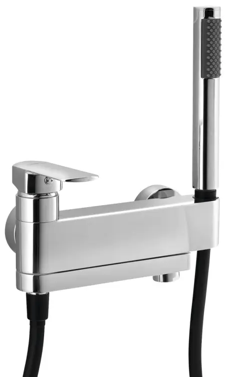 MIXONA bateria wannowa ścienna, słuchawka prysznicowa, obrotowa wylewka, chrom MG110
