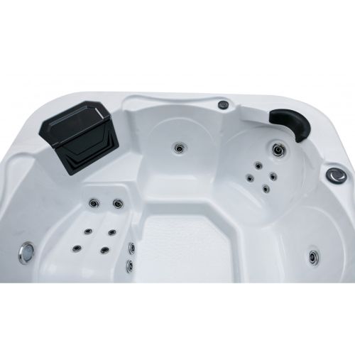 Basen ogrodowy zewnętrzny 6 osobowy JACUZZI - TYROL, ze schodkami i pokrywą, biały - SPA58