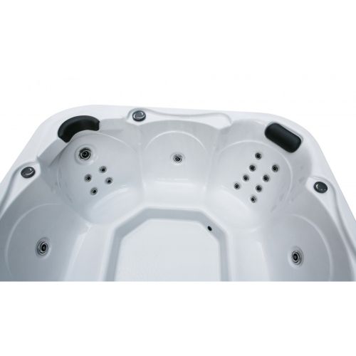 Basen ogrodowy zewnętrzny 6 osobowy JACUZZI - TYROL, ze schodkami i pokrywą, biały - SPA58