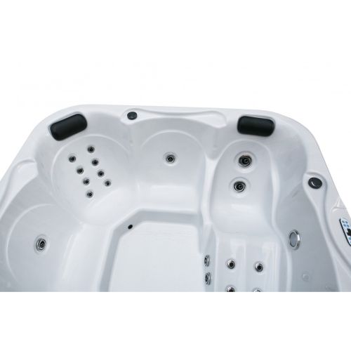 Basen ogrodowy zewnętrzny 6 osobowy JACUZZI - TYROL, ze schodkami i pokrywą, biały - SPA58