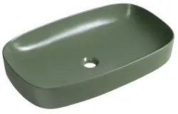 MATTEO umywalka ceramiczna nablatowa 65x40cm, zielona 3064-128