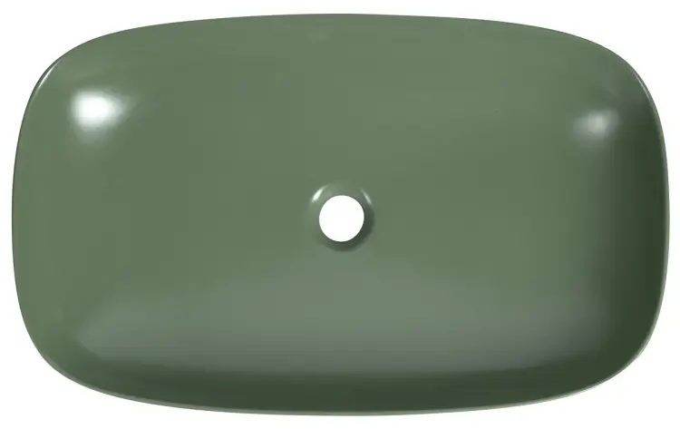 MATTEO umywalka ceramiczna nablatowa 65x40cm, zielona 3064-128