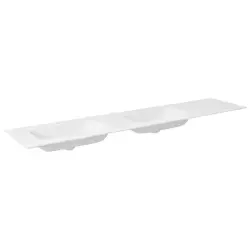 ARUBA umywalka podwójna lewa, 250x51,5 cm, Rockstone biały mat AR250-B2L