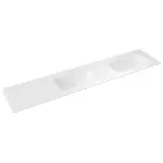 ARUBA umywalka podwójna prawa, 240x51,5 cm, Rockstone biały mat AR240-B2R
