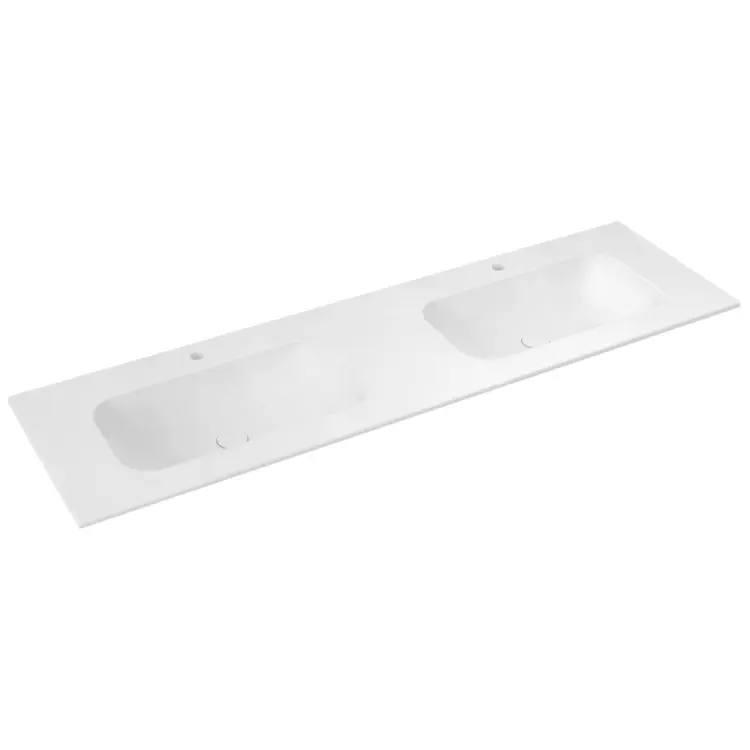 ARUBA umywalka podwójna, 170x51,5 cm, Rockstone biały mat AR170-B2M