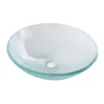 ICE szklana umywalka nablatowa średnica 42cm, czysty z piaskowaniem 2501-04