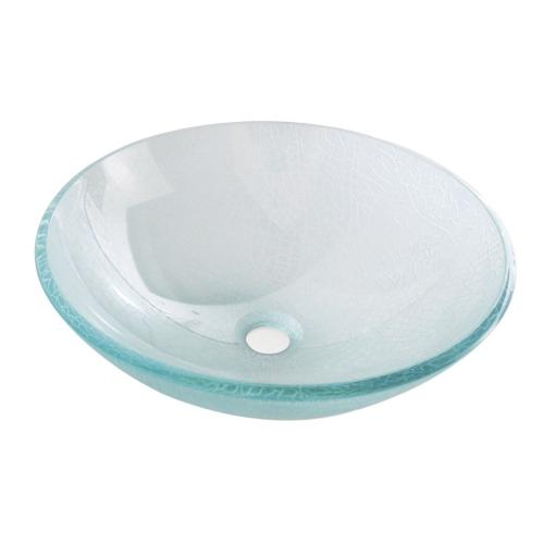 ICE szklana umywalka nablatowa średnica 42cm, czysty z piaskowaniem 2501-04