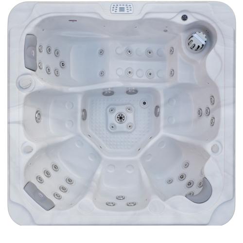 Basen ogrodowy zewnętrzny 6 osobowy SPA JACUZZI - OASIS MAXI biały ze schodkami i pokrywą SPA12