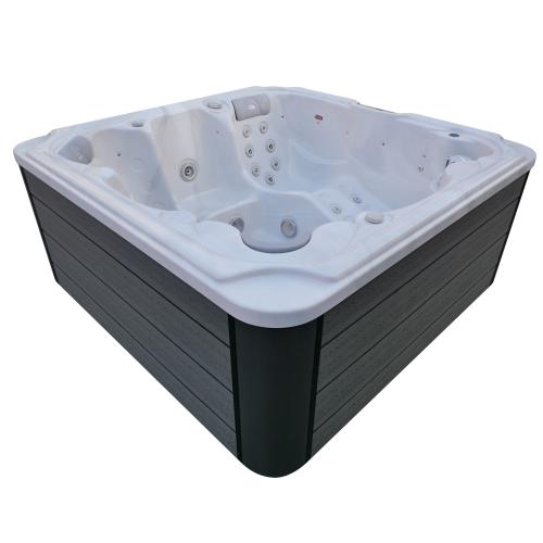 Basen ogrodowy zewnętrzny 6 osobowy SPA JACUZZI - OASIS MAXI biały ze schodkami i pokrywą SPA12