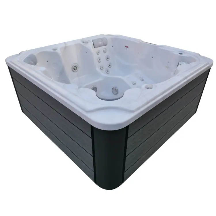 Basen ogrodowy zewnętrzny 6 osobowy SPA JACUZZI - OASIS MAXI biały ze schodkami i pokrywą SPA12