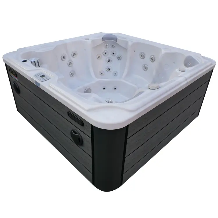 Basen ogrodowy zewnętrzny 6 osobowy SPA JACUZZI - OASIS MAXI biały ze schodkami i pokrywą SPA12