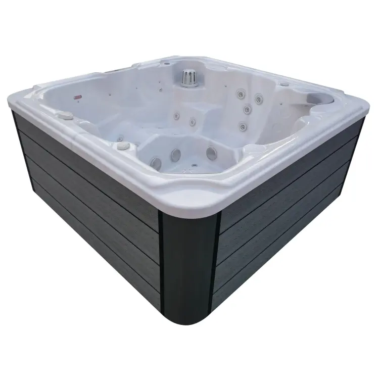 Basen ogrodowy zewnętrzny 6 osobowy SPA JACUZZI - OASIS MAXI biały ze schodkami i pokrywą SPA12