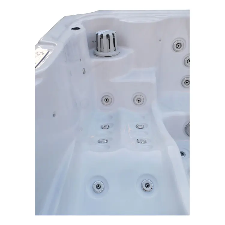 Basen ogrodowy zewnętrzny 6 osobowy SPA JACUZZI - OASIS MAXI biały ze schodkami i pokrywą SPA12