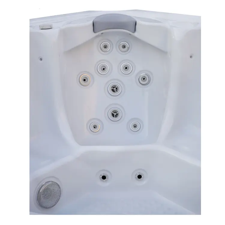 Basen ogrodowy zewnętrzny 6 osobowy SPA JACUZZI - OASIS MAXI biały ze schodkami i pokrywą SPA12