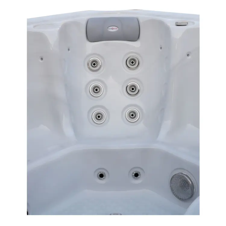 Basen ogrodowy zewnętrzny 6 osobowy SPA JACUZZI - OASIS MAXI biały ze schodkami i pokrywą SPA12