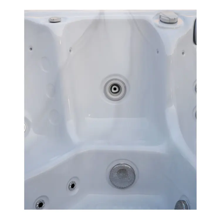 Basen ogrodowy zewnętrzny 6 osobowy SPA JACUZZI - OASIS MAXI biały ze schodkami i pokrywą SPA12