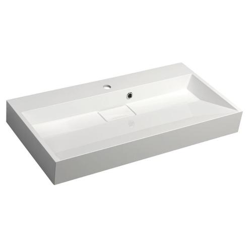 AMUR umywalka kompozytowa 90x9x46cm, biała 55032