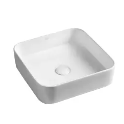BLADE umywalka ceramiczna nablatowa 40x11,5x40 cm, bez przelewu WH050