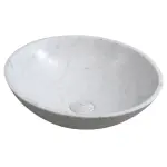 BLOK umywalka kamienna 42x14 cm, biała carrara 2401-42