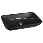 BLOK umywalka kamienna 60x11x35 cm, czarny mat Marquin2401-39