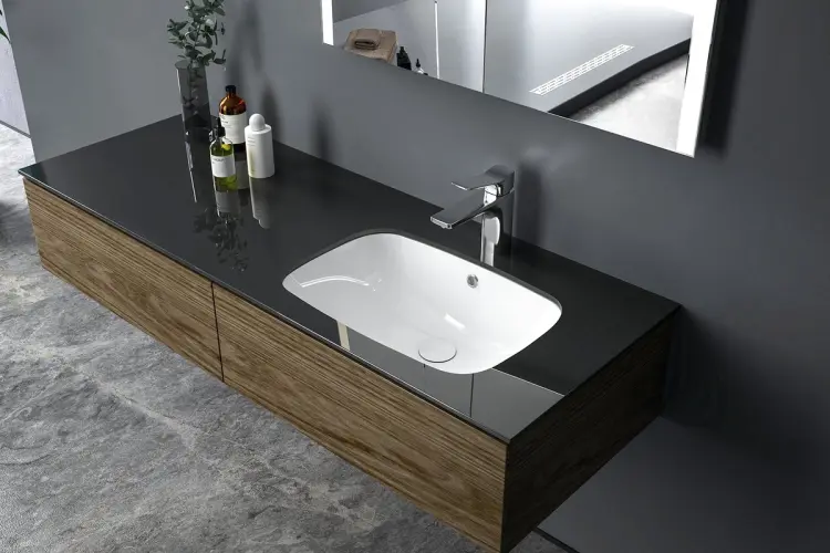 NUVO umywalka podblatowa ceramiczna, 55x38cm, biały 50354