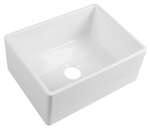 GLORY zlewozmywak ceramiczny 61x46cm, biały 50260