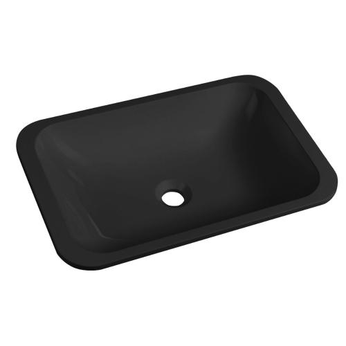 JAPURA umywalka kompozytowa 55x36cm, czarny mat, wpuszczana w blat 50135B