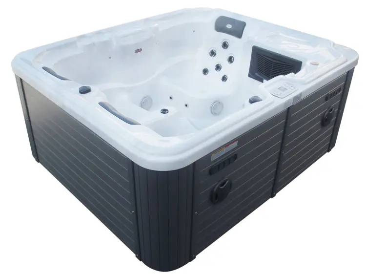 Basen ogrodowy zewnętrzny JACUZZI - OASIS, 3 osobowy biały ze schodkami i pokrywą SPA10