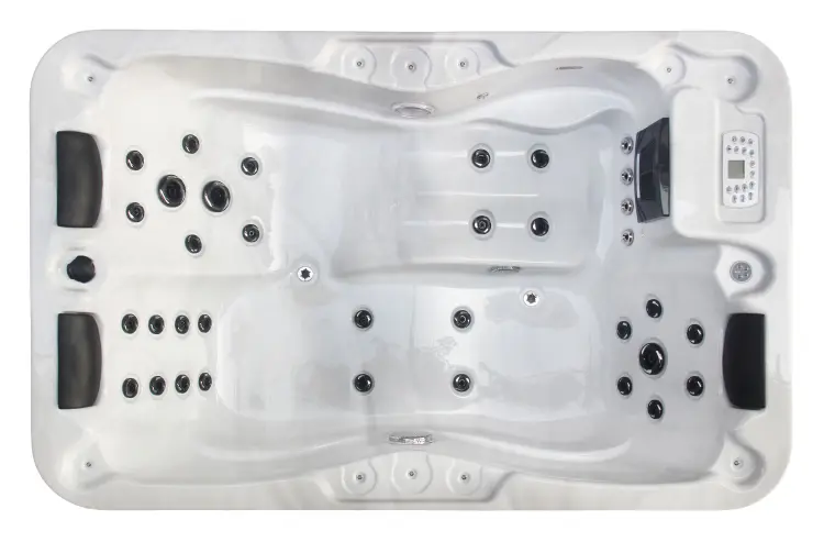 Basen ogrodowy zewnętrzny 3 osobowy JACUZZI - MODENA, ze schodkami i pokrywą biały SPA08