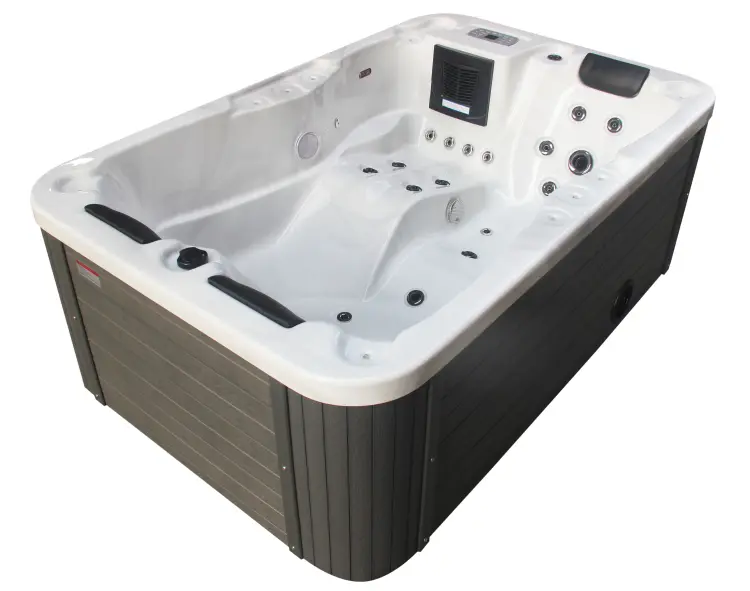 Basen ogrodowy zewnętrzny 3 osobowy JACUZZI - MODENA, ze schodkami i pokrywą biały SPA08