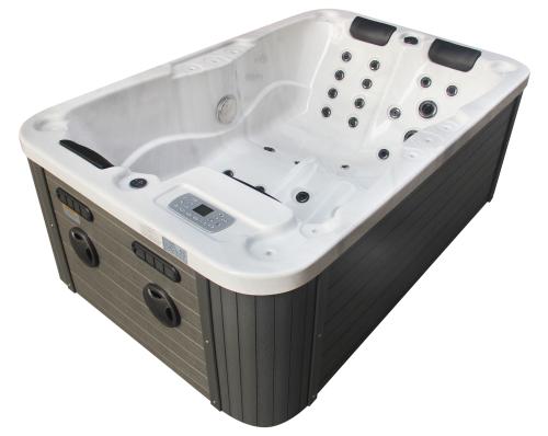 Basen ogrodowy zewnętrzny 3 osobowy JACUZZI - MODENA, ze schodkami i pokrywą biały SPA08